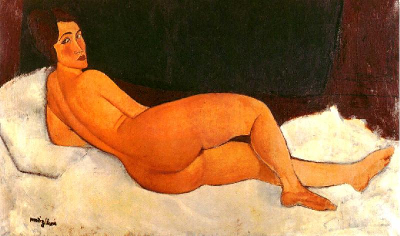 Amedeo Modigliani Nude, Looking Over Her Right Shoulder Sweden oil painting art